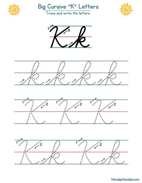 10 Cursive K Worksheets (Free Letter Writing Printables)