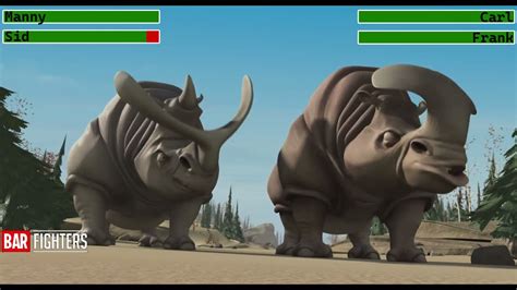 Ice Age (2002) Rhino Fight with healthbars - YouTube