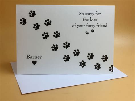 Pet Sympathy Card, Pet Loss, Pet Death, Personalised, Dog Sympathy Card, Cat Sympathy Card, Pet ...