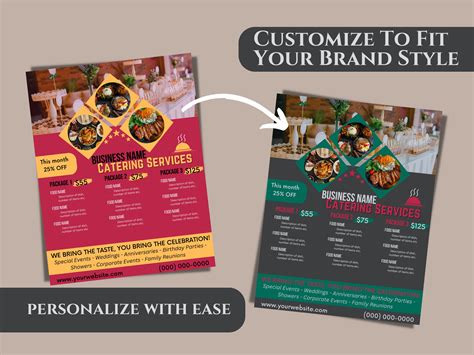 Cater Restaurant Menu Catering Flyer Template Printable Catering Flyer ...