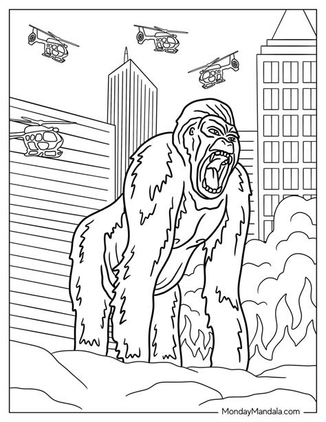 Godzilla Vs King Kong Coloring Pages