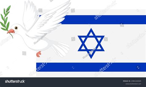 Vector Cartoon Illustration Israel Flag Peaceful Stock Vector (Royalty ...