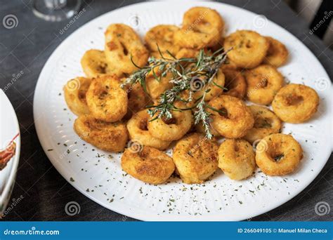 Roman Style Squid Dish. Typical Mediterranean Food Stock Image - Image ...