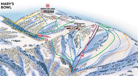 Utah Ski Maps | Powder Mountain Ski Resort Trail Map