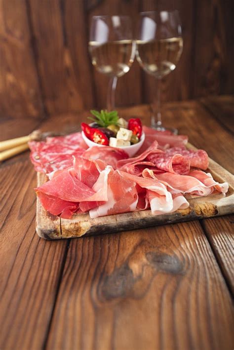 Antipasti Platter of Cured Meat Stock Photo - Image of cuts, sliced: 45229958