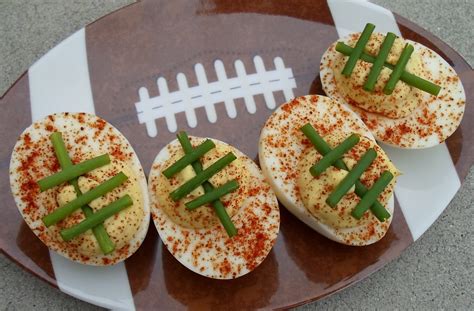 Happier Than A Pig In Mud: Football Deviled Eggs