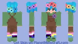 Cute Flower Crown Boy Minecraft Skin