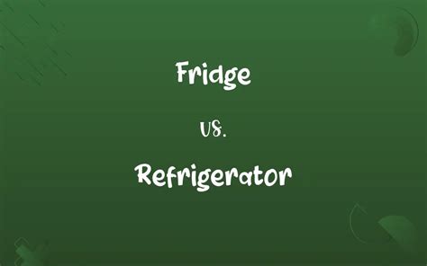 Fridge vs. Refrigerator: Know the Difference