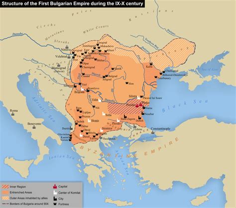 Map : Map of First Bulgarian Empire IX-X Century - Infographic.tv - Number one infographics ...