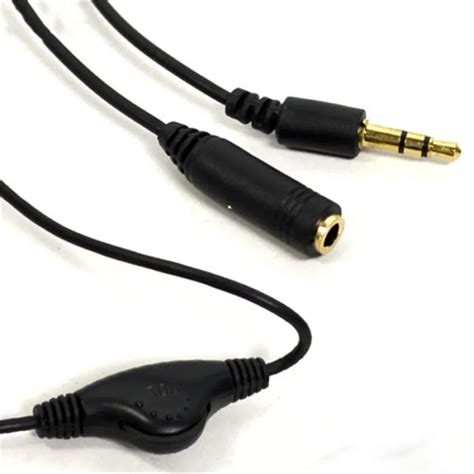 new 3.5mm male and female headphone audio extension cable extension cable with volume control ...