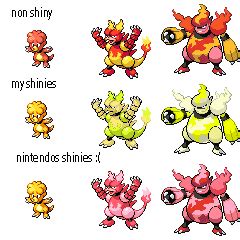 Magmortar shiny variants by ArceusTheCreator on DeviantArt