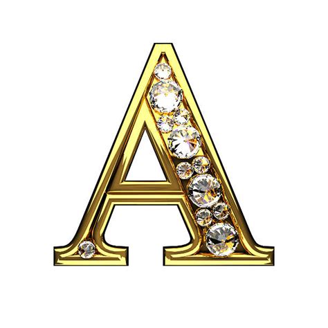 isolated golden A letters with diamonds on white | Diamond, Stock images free, Stylish alphabets