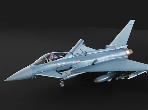 Eurofighter typhoon fighter rigged 3D model - TurboSquid 1305234