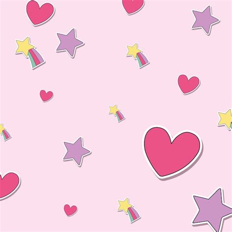 Fondo de corazones y estrellas | Vector Premium