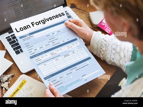 Loan Forgiveness Debt Filling Application Concept Stock Photo - Alamy