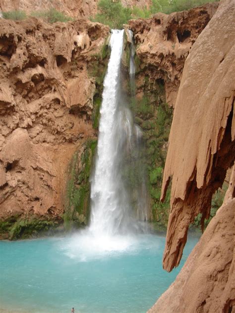 Mooney Falls, Havasupai, West Grand Canyon Hiking down this falls is the most trecherous hike ...