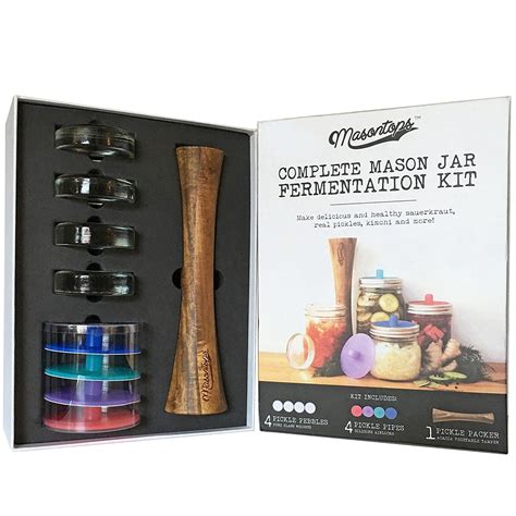 Amazon.com: Masontops Complete Mason Jar Fermentation Kit - Glass ...