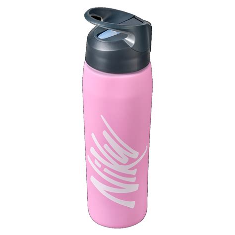 Nike SS Hypercharge Straw Water Bottle Pink/Grey/White 16oz | Rebel Sport