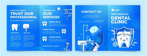 Free Vector | Dental clinic brochure template design