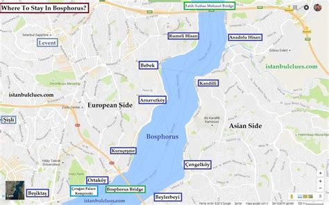 Bosphorus cruise map - Map of bosphorus cruise (Turkey)