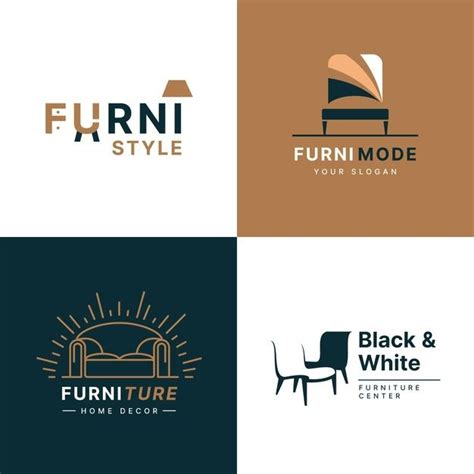 Premium Vector | Furniture logo collection | Interior designer logo, Branding design logo ...