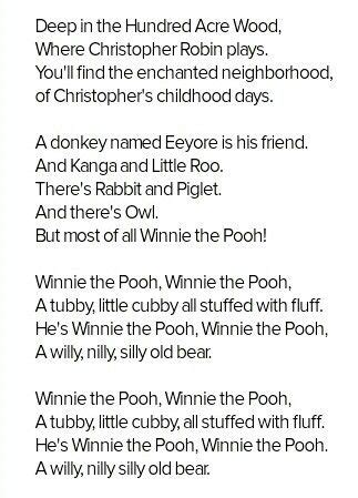 Winnie the Pooh theme song | Winnie the pooh themes, Disney songs, Song ...