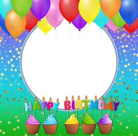 Happy Birthday Frame Png Happy Birthday Frame Birthday Frames Birthday ...