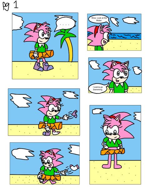 Classic Amy: Fun at the Beach Comic Page 1 by 2crazy4summer26