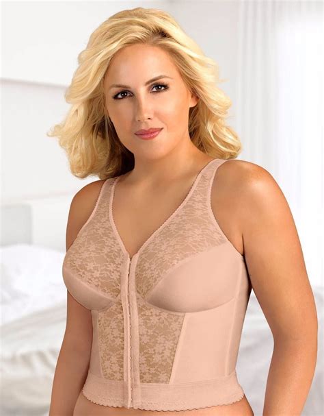 Exquisite Form - FULLY® Front Close Longline Posture Bra with Lace - Style 5107565 - Walmart.com ...