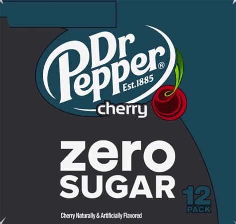 Dr Pepper® Cherry Zero Sugar Soda Cans LIMIT OF 10, 12 pk / 12 fl oz - Dillons Food Stores