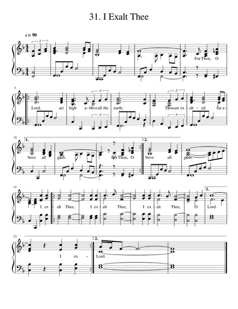 31. I Exalt Thee Sheet music for Piano | Download free in PDF or MIDI | Musescore.com