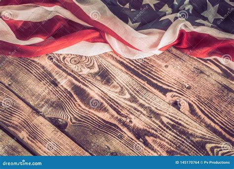 Patriotic Symbols. American Flag on an Old Wooden Background Stock Photo - Image of patriotism ...