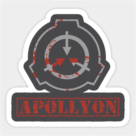 Apollyon SCP Bloody Logo Containment Breach - Scp - Sticker | TeePublic