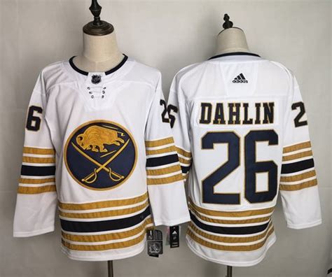 Men's Buffalo Sabres 26 Rasmus Dahlin White 50th anniversary Adidas ...