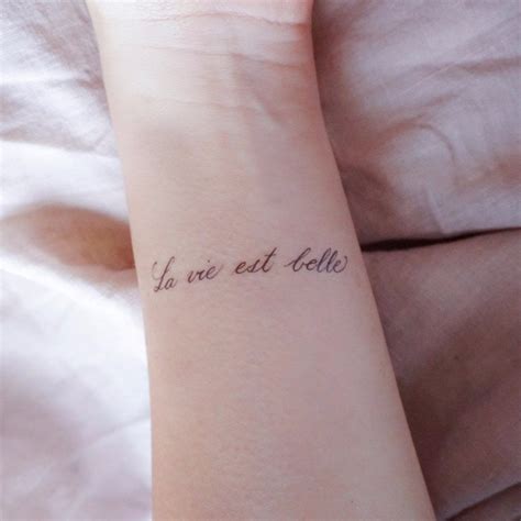 Calligraphy · Watercolor · La Vie est Belle | Tattoo lettering, Word tattoos, Belle tattoo