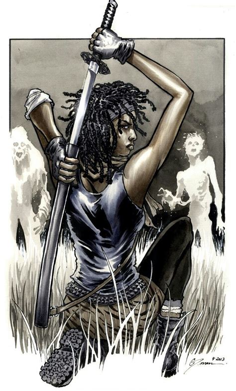 MICHONNE | Walking dead art, Michonne art, Michonne walking dead