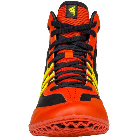 Adidas Mat Wizard 3 Youth Wrestling Shoe Red, Yellow & Black