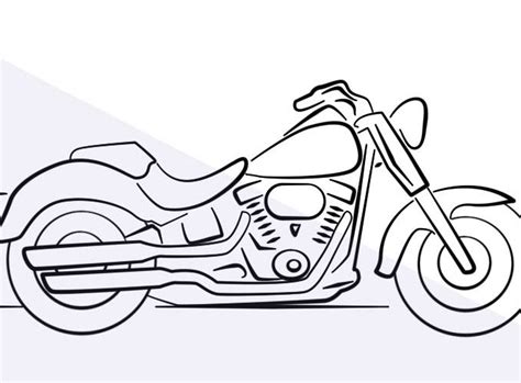 Motorcycle Drawing Creative Art - Drawing Skill