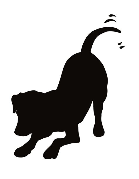 Playful dog silhouette clip art (png). | Dog clip art, Dog silhouette ...