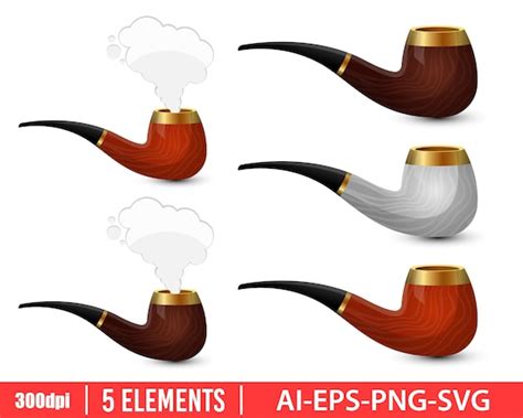 Smoking Pipe Clipart Vector Design Illustration. Smoking Pipe | Etsy