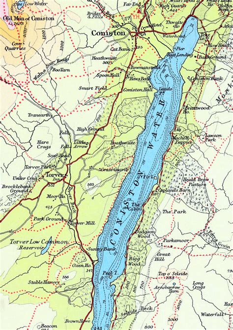 Lake District Coniston Map Greetings Card By A Northern Life | notonthehighstreet.com