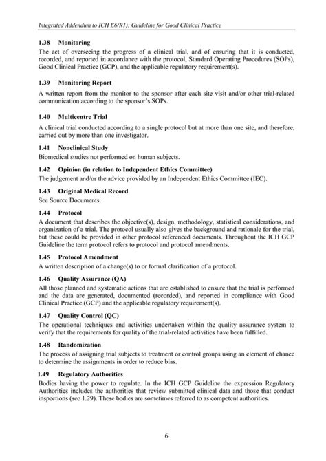 INTEGRATED ADDENDUM TO ICH E6(R1): GUIDELINE FOR GOOD CLINICAL PRACTICE E6(R2)