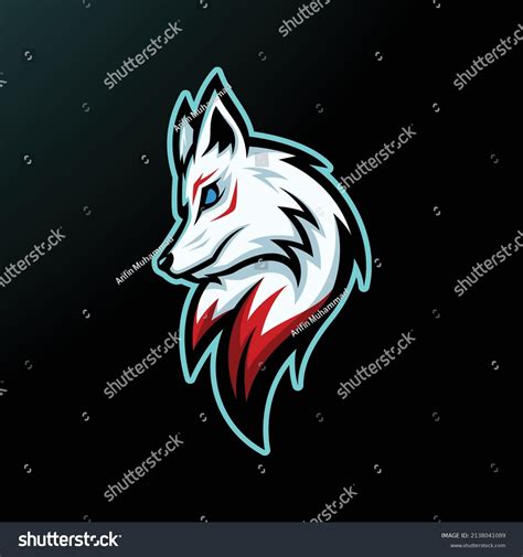 White Fox Mascot Logo Vector Illustration Stock Vector (Royalty Free ...