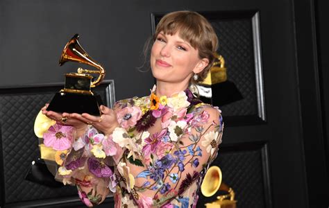 Taylor Swift wins Album Of The Year for 'folklore' at the 2021 Grammys