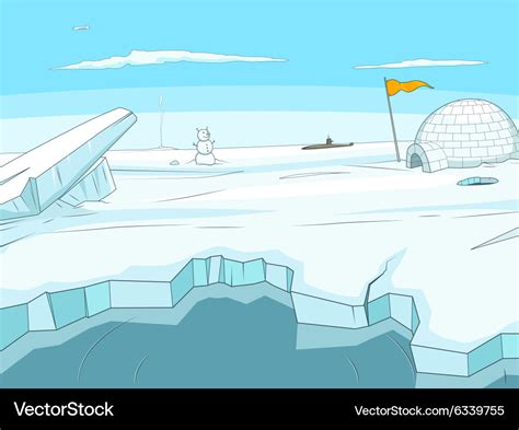 Arctic cartoon background Royalty Free Vector Image