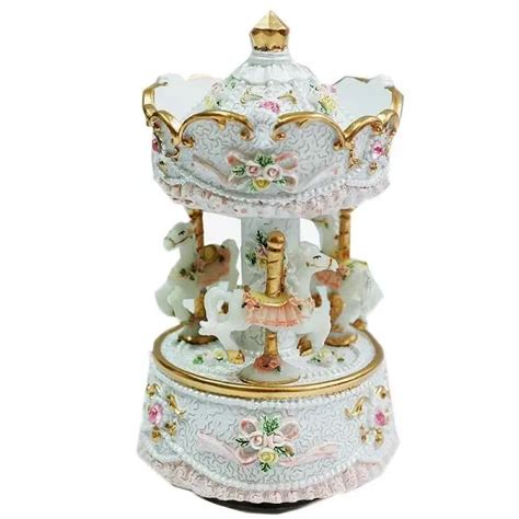 Exquisite mini Carousel music box, whirligig, merry go round, wonderful gift-in Music Boxes from ...