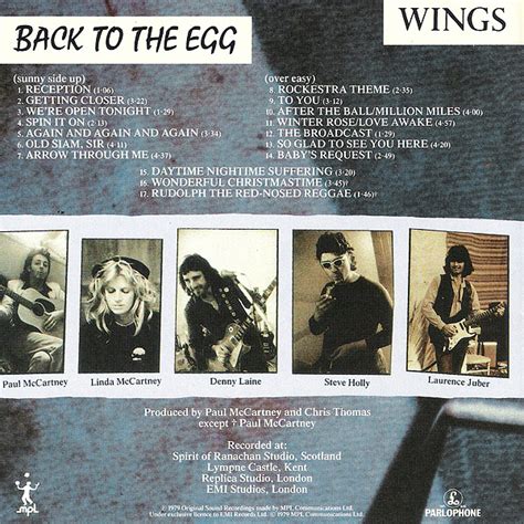 Back To The Egg • Official album by Wings