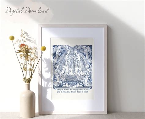 Catholic Wall Art the Assumption of Mary Catholic Home Decor Catholic ...