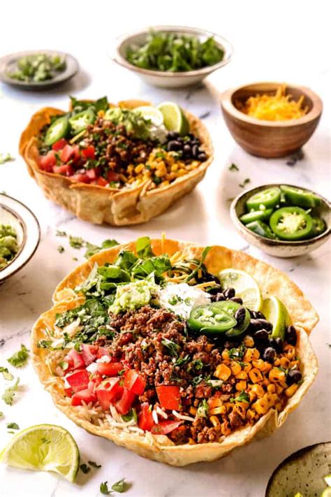 Taco Bowls (plus optional TACO BOWL SHELLS! + Meal Prep) | Salad recipes for dinner, Taco bowl ...