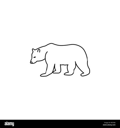 Symbole de l'ours - vector illustration noir sur fond blanc Image Vectorielle Stock - Alamy